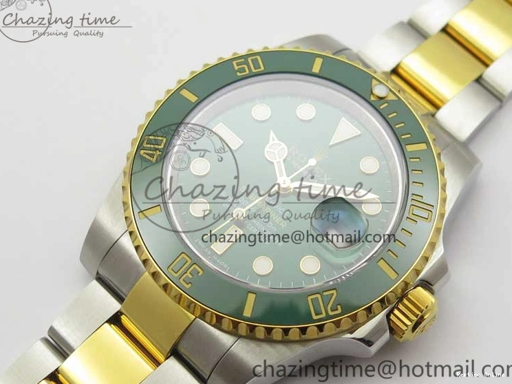 0115 Submariner 116613 LV VRF Best Edition YG Wrapped Bezel Green Dial on SS YG Bracelet A2836 MAX Version Compact 2920